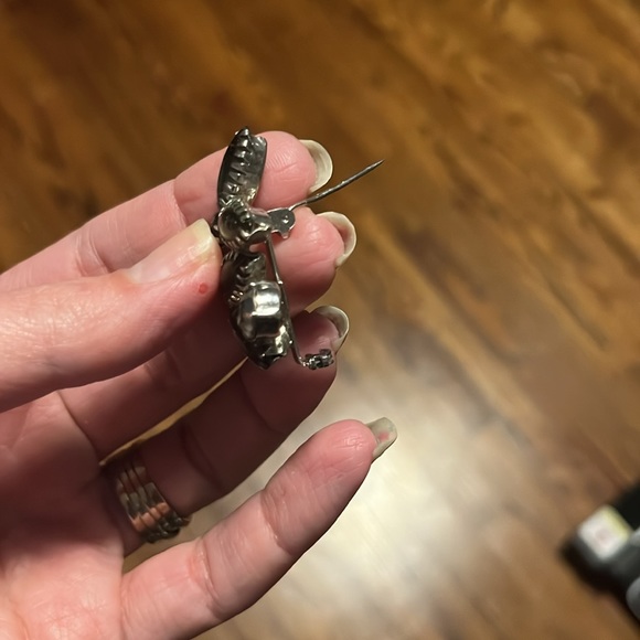 Vintage Glass Rhinestone Jewelry Set Necklace, Bracelet, Clip Earrings, Pin - Picture 4 of 10